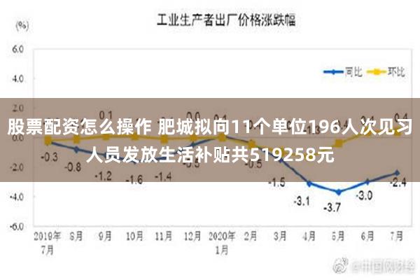 股票配资怎么操作 肥城拟向11个单位196人次见习人员发放生活补贴共519258元